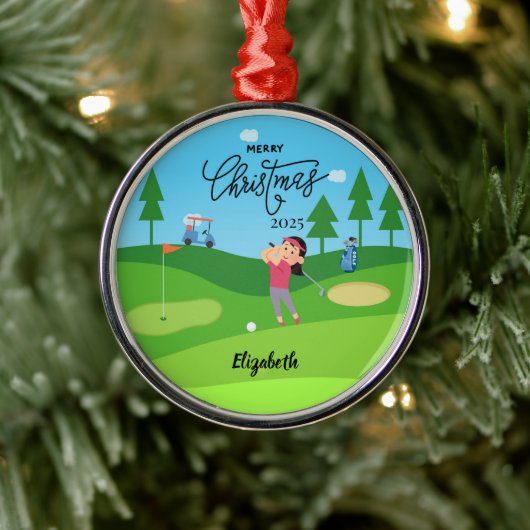 Personalized Golf Christmas Ornament for Her (Baum)