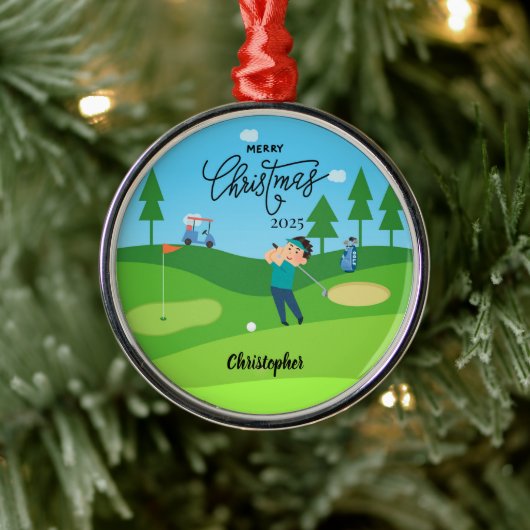 Personalized Golf Christmas Ornament for Him (Baum)