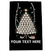 Personalized Golf Christmas Tree Equipment Family Mittlere Geschenktüte (Vorderseite)