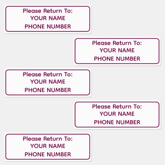 Personalized Golf Club ID Name Labels Etiketten (Gruppe)