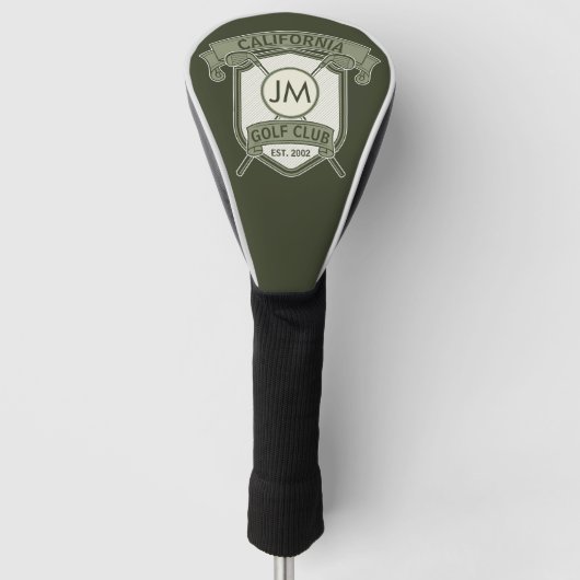 Personalized golf club monogram design  headcover (Vorderseite)
