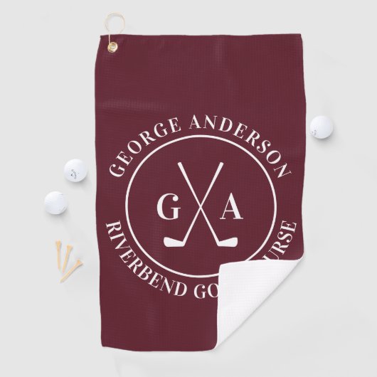 Personalized Golf Club Monogram Gift Golfhandtuch (Insitu)