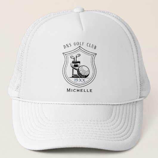 Personalized Golf Club Name Classic Trucker Hat Truckerkappe (Vorderseite)