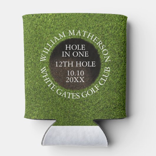 Personalized Golf Hole in One Award Dosenkühler (Rückseite)