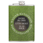 Personalized Golf Hole in One Award Flachmann (Vorderseite)