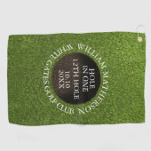Personalized Golf Hole in One Award Golfhandtuch (Horizontal)