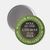 Personalized Golf Hole in One Award Magnet (Vorderseite/Rückseite)