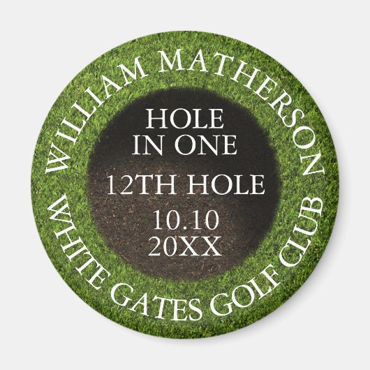 Personalized Golf Hole in One Award Magnet (Vorne)
