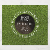 Personalized Golf Hole in One Award Schaumweinetikett (Einzelnes Label)