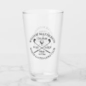 Personalized Golf Hole in One Modern Classic Glas (Rückseite)