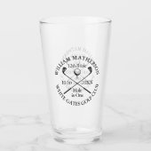 Personalized Golf Hole in One Modern Classic Glas (Vorderseite)