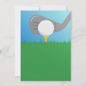 Personalized Golf Party Invitation Printable Einladung (Rückseite)