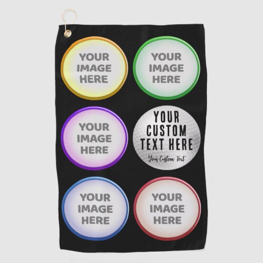 Personalized Golf Photo Collage Gift Golfhandtuch (Vorderseite)