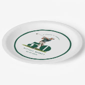 Personalized Golfer 50th Birthday Pappteller (Schrägansicht)