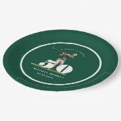 Personalized Golfer 50th Birthday Pappteller (Schrägansicht)