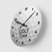 Personalized Golfing Coach Runde Wanduhr (Winkel)