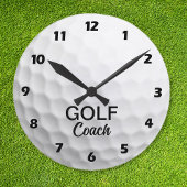 Personalized Golfing Coach Runde Wanduhr