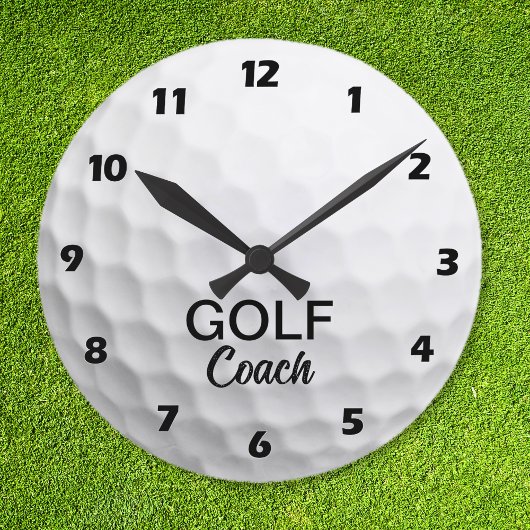 Personalized Golfing Coach Runde Wanduhr