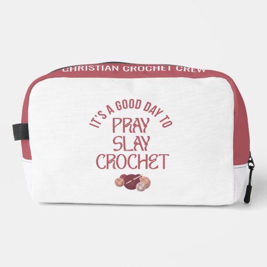 Personalized GOOD DAY TO PRAY SLAY CROCHET Waschbeutel (Vorderseite)