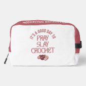 Personalized GOOD DAY TO PRAY SLAY CROCHET Waschbeutel (Rückseite)