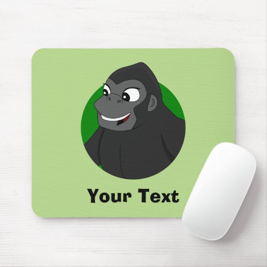 Personalized Gorilla Cartoon Mouse Pad Mousepad (Mit Mouse)
