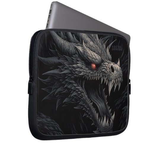 Personalized Gothic Dragon Head Laptopschutzhülle (Vorne Rechts)