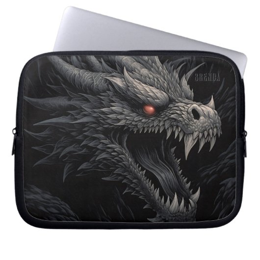 Personalized Gothic Dragon Head Laptopschutzhülle (Vorderseite)