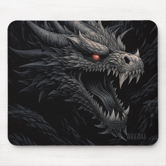 Personalized Gothic Dragon Head Mousepad (Vorne)