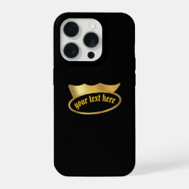 Personalized Gothic Gold Crown Phone Case iPhone 15 Pro Hülle