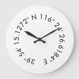 Personalized GPS clock Große Wanduhr