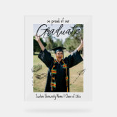 Personalized Grad Party Welcome Sign Acrylschild (Vorderseite)