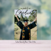 Personalized Grad Party Welcome Sign Acrylschild (Neutral)