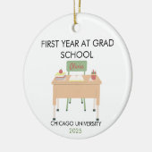 Personalized Grad School Ornament, First Year  Keramik Ornament (Links)