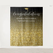 Personalized Graduate Congratulations Graduation Wandteppich (Vorderseite)