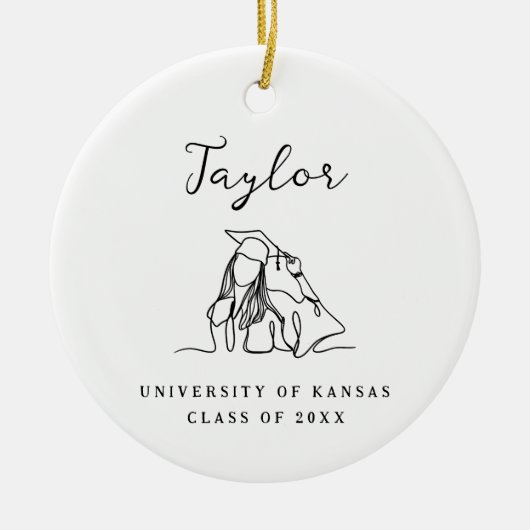 Personalized Graduate Custom Name School Class Of Keramik Ornament (Vorne)
