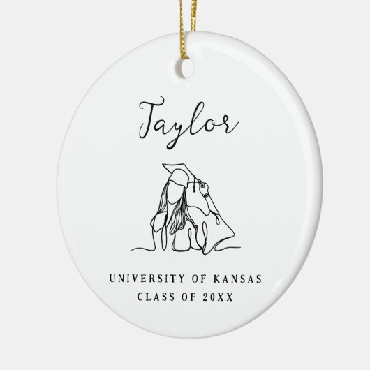 Personalized Graduate Custom Name School Class Of Keramik Ornament (Links)