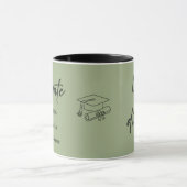 Personalized Graduate Mug – Elegant Script Style Tasse (Zentrum)