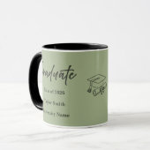 Personalized Graduate Mug – Elegant Script Style Tasse (Vorderseite Links)