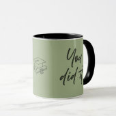 Personalized Graduate Mug – Elegant Script Style Tasse (VorderseiteRechts)