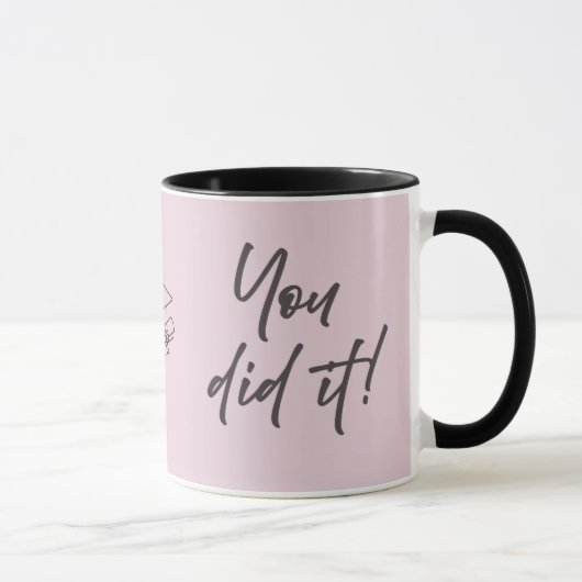 Personalized Graduate Mug – Elegant Script Style Tasse (Rechts)