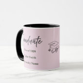Personalized Graduate Mug – Elegant Script Style Tasse (Vorderseite Links)