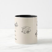 Personalized Graduate Mug – Elegant Script Style Tasse (Zentrum)