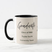 Personalized Graduate Mug – Elegant Script Style Tasse (Links)