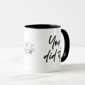 Personalized Graduate Mug – Elegant Script Style Tasse (VorderseiteRechts)