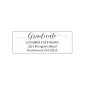 Personalized Graduate Return Address Graduation Permastempel (Design)