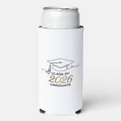 Personalized Graduate Slim Cooler / Enfriador Slim Selters Dosenkühler (Seltzer Vorderseite)