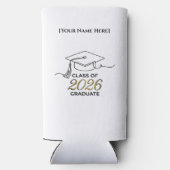 Personalized Graduate Slim Cooler / Enfriador Slim Selters Dosenkühler (Rückseite)