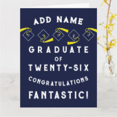 Personalized Graduation 2026 Karte (Gelbe Blume)