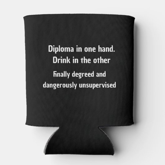 Personalized Graduation Beer Cooler, Custom Year Dosenkühler (Rückseite)