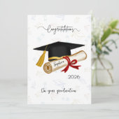 Personalized Graduation Congratulations Karte (Stehend Vorderseite)
